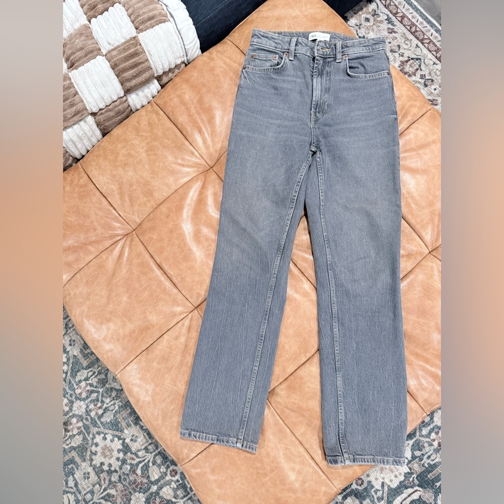 Zara z1975 Women's Straight Leg Gray Jeans